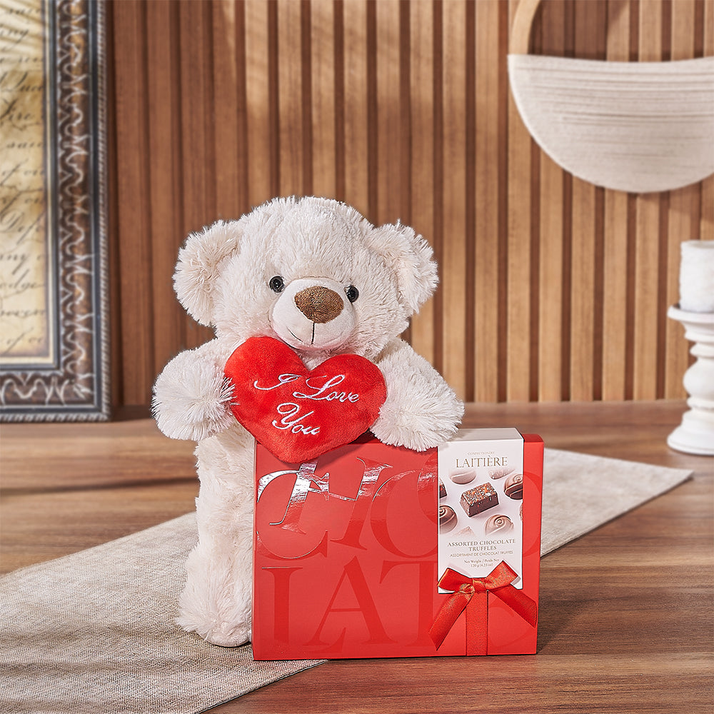 Maryvale Bear &amp; Truffle Gift from Rhode Island Baskets - Sweets Gift Set - Rhode Island Delivery