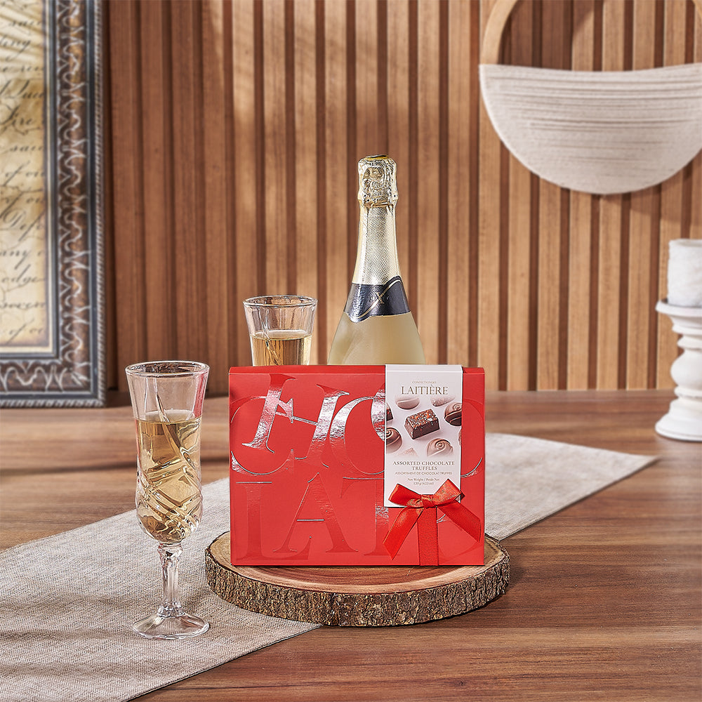 Maryvale Champagne &amp; Truffle Gift from Rhode Island Baskets - Champagne Gift Set - Rhode Island Delivery
