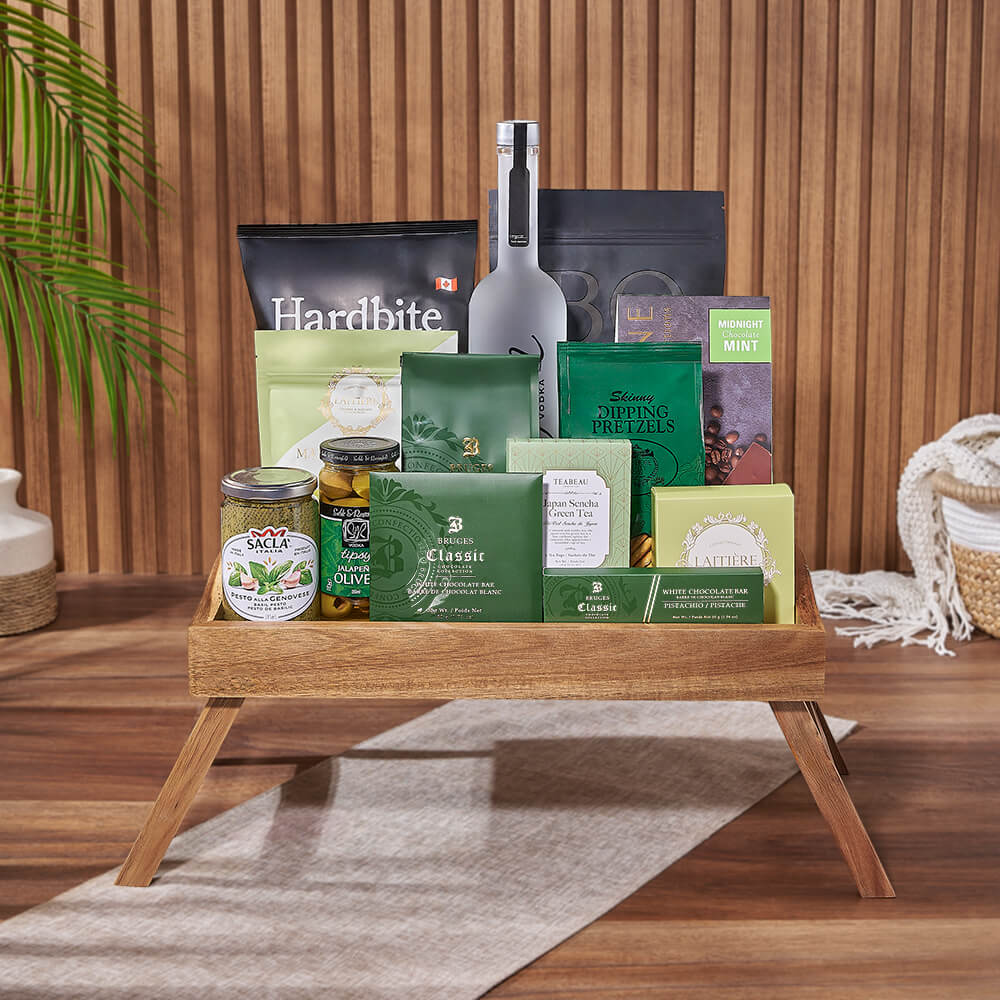 Morningside Delights Gift Snack Tray with Liquor, liquor gift, liquor, chocolate gift, chocolate, snack gift, snack, Rhode Island delivery