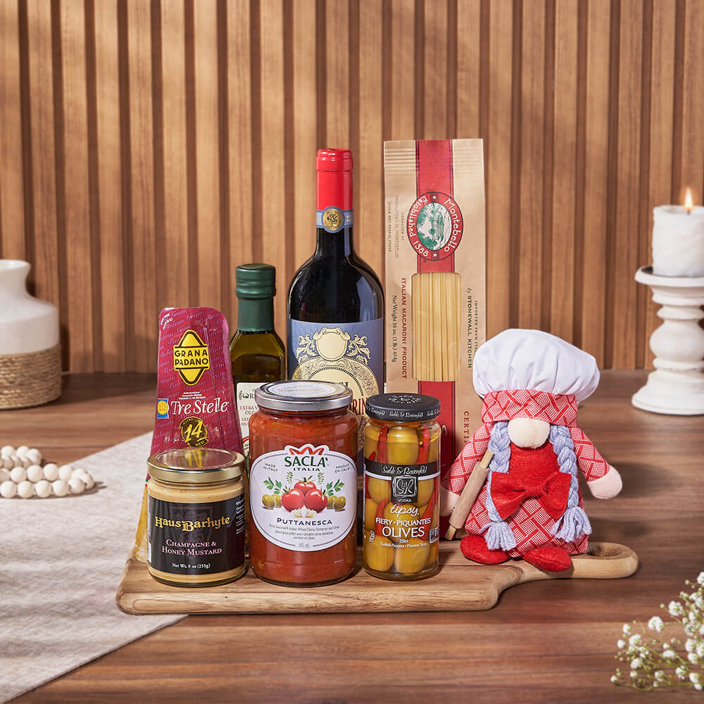 Pasta Chef &amp; Wine Gift Set from Rhode Island Baskets - Wine Gift Basket - Rhode Island Delivery