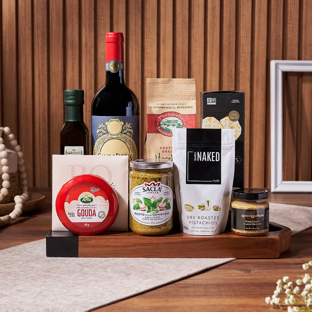 Pasta Feast &amp; Wine Gift Set from Rhode Island Baskets - Wine Gift Basket - Rhode Island Delivery