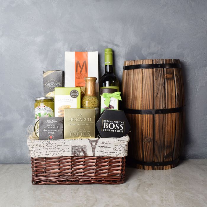 Wine and Artisan Pasta Gift – how the gift is presented