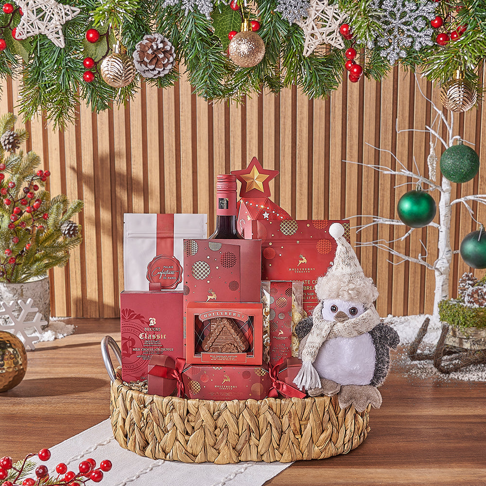 Christmas Chocolate with Wine Gift – how the gift is presented