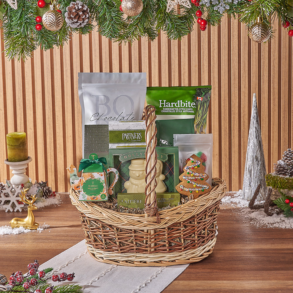Festive Snack Collection Basket – how the gift is presented