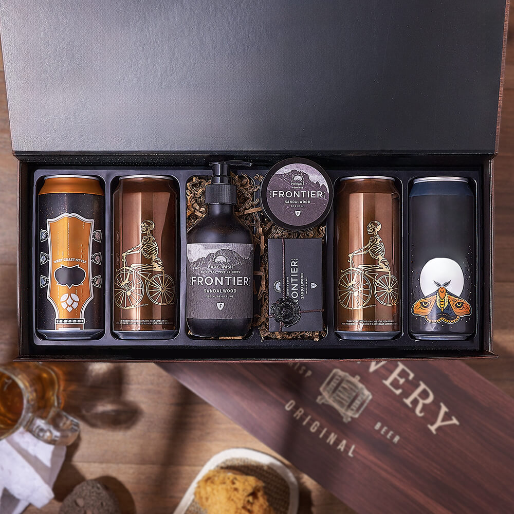 Sandalwood &amp; Craft Brew Box, beer gift, beer, spa gift, spa, Rhode Island delivery