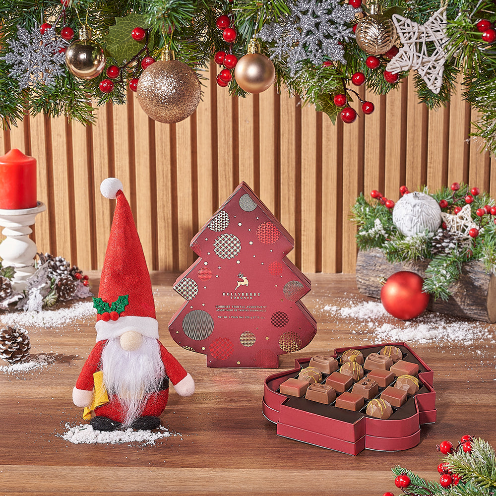 Santa &amp; Gourmet Chocolates Gift Set, Christmas gift, Christmas, chocolate gift, chocolate, Rhode Island delivery