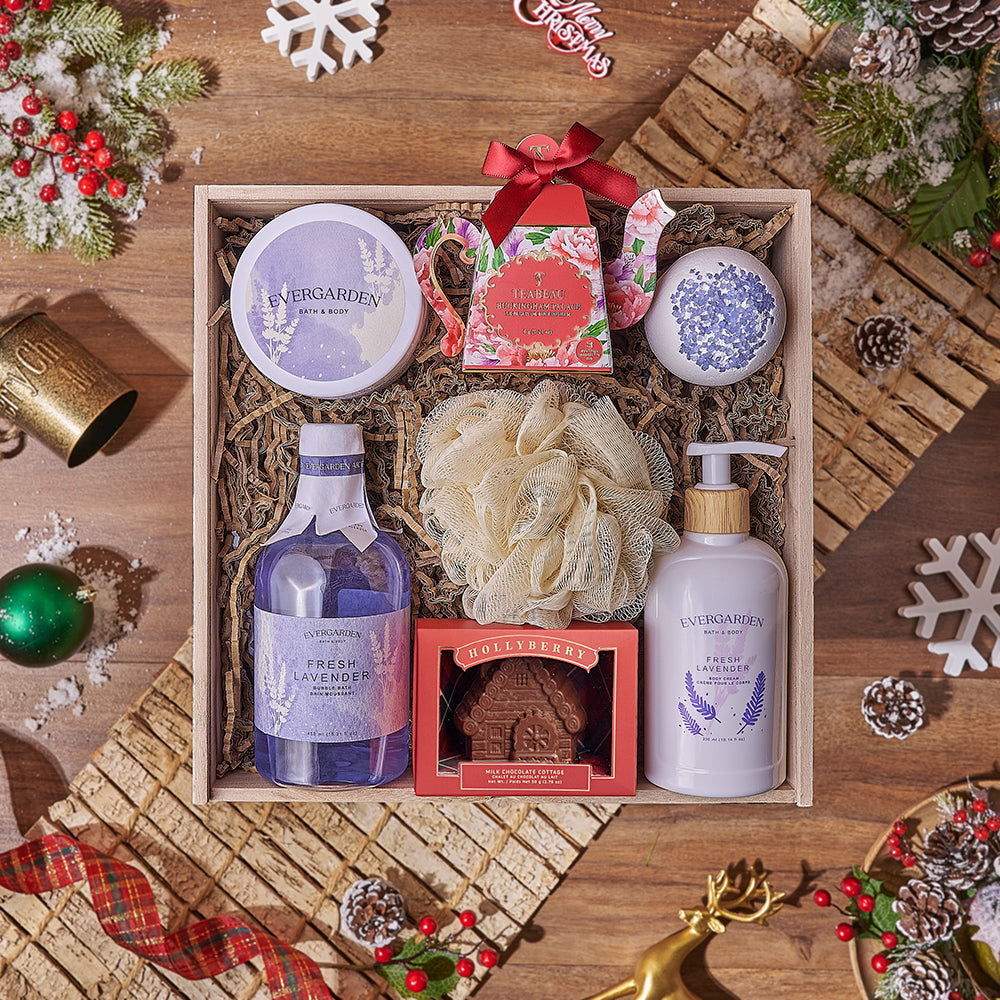 Tea and Chocolate Holiday Gift Box – how the gift is presented
