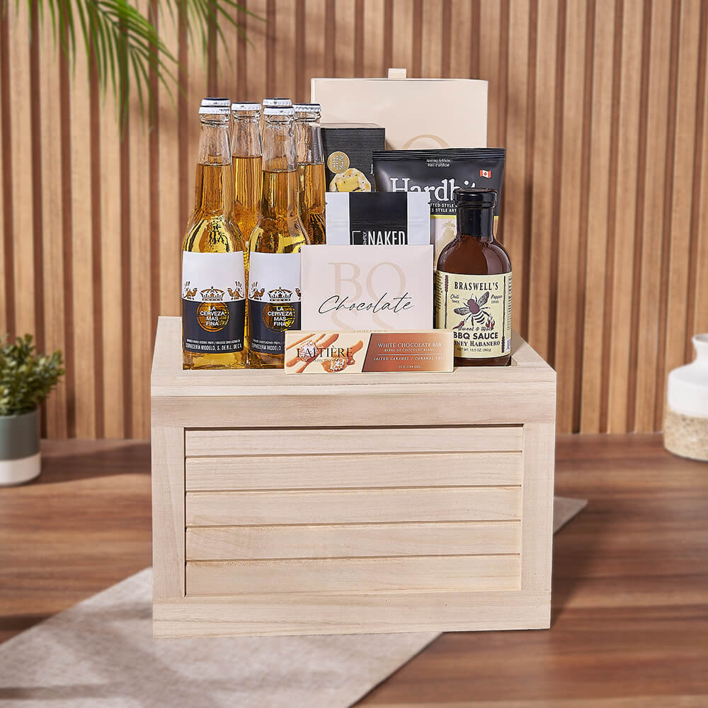 Corona Beer Wooden Gift Crate – how the gift is presented