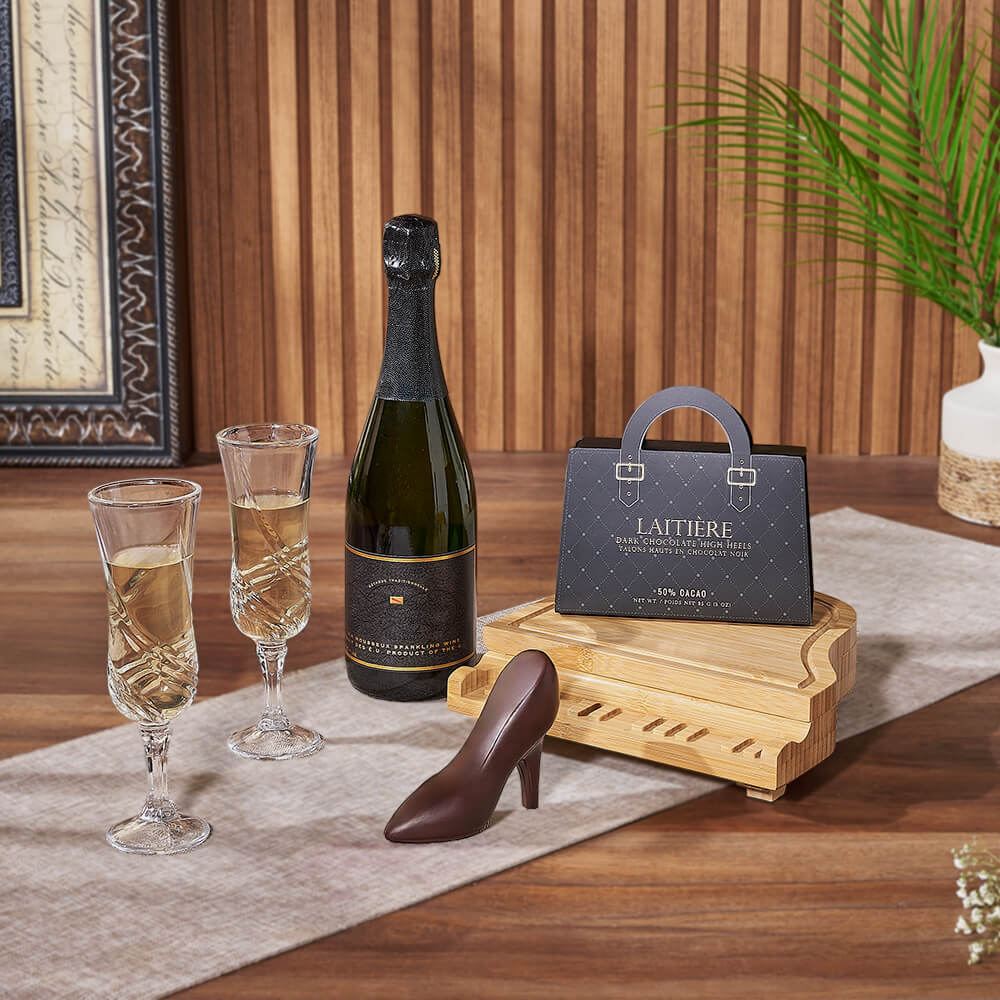 Sweet Chocolate &amp; Champagne Gift from Rhode Island Baskets - Champagne Gift Set - Rhode Island Delivery