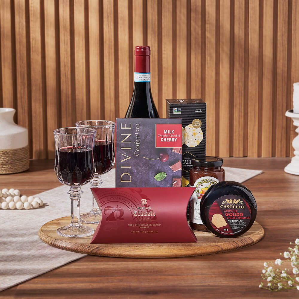 Sweet &amp; Fruity Wine Gift Basket from Rhode Island Baskets - Wine Gift Set - Rhode Island Delivery
