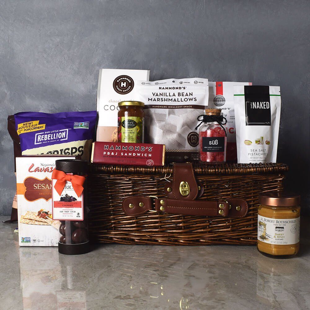 Sweet &amp; Savoury Kosher Treats Basket from Rhode Island Baskets - Gourmet Gift Set - Rhode Island Delivery
