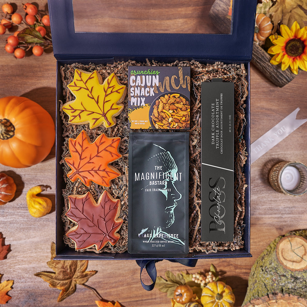 Thanksgiving Coffee &amp; Cookie Gift Box, cookie gift, cookie, coffee gift, coffee, chocolate gift, chocolate, thanksgiving gift, thanksgiving, Rhode Island delivery