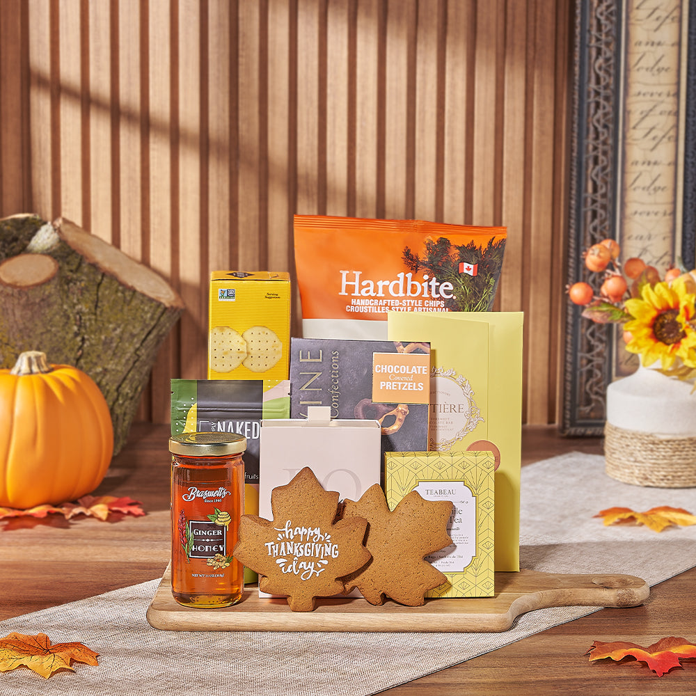 Thanksgiving Tea &amp; Treat Gift, thanksgiving gift, thanksgiving, tea gift, tea, chocolate gift, chocolate, cookie gift, cookie, Rhode Island delivery