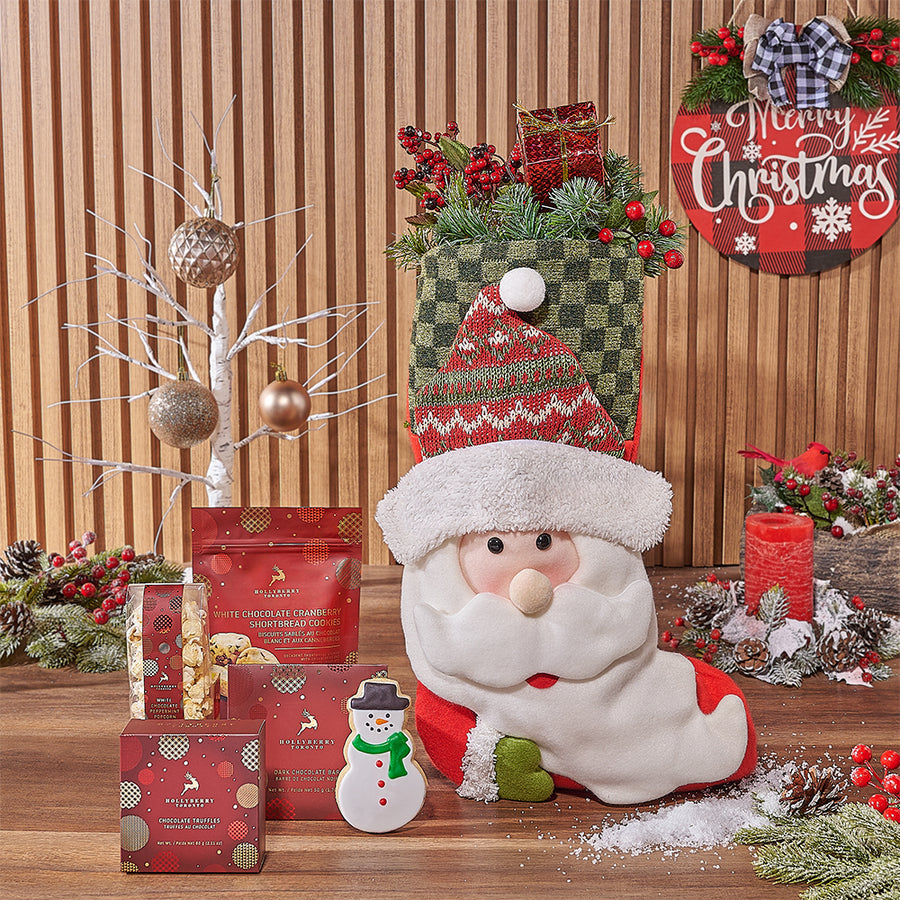 The Chocolate Treat Stocking Gift Set, chocolate gift, chocolate, cookie gift, cookie, Christmas gift, Christmas, Rhode Island delivery