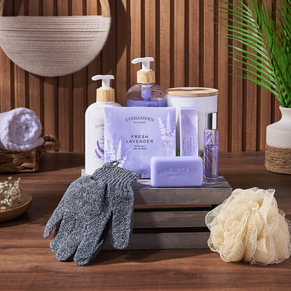 Spa Set with Lavender – how the gift is presented