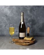 Bubble & Cheese Please Champagne Gift Basket