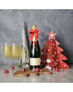 Holiday Champagne & Chocolate Gift Basket 