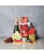 York Festive Champagne Set, champagne gift baskets, Christmas gift baskets, gourmet gift baskets