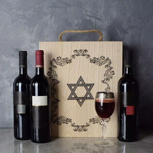 Kosher Wine Trio Gift Basket Manchester